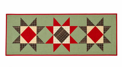 Flat Hand Quilted Table Runners & Toppers | Rising Country Star Plaid Collection | HOME HEART Brands | Made in India