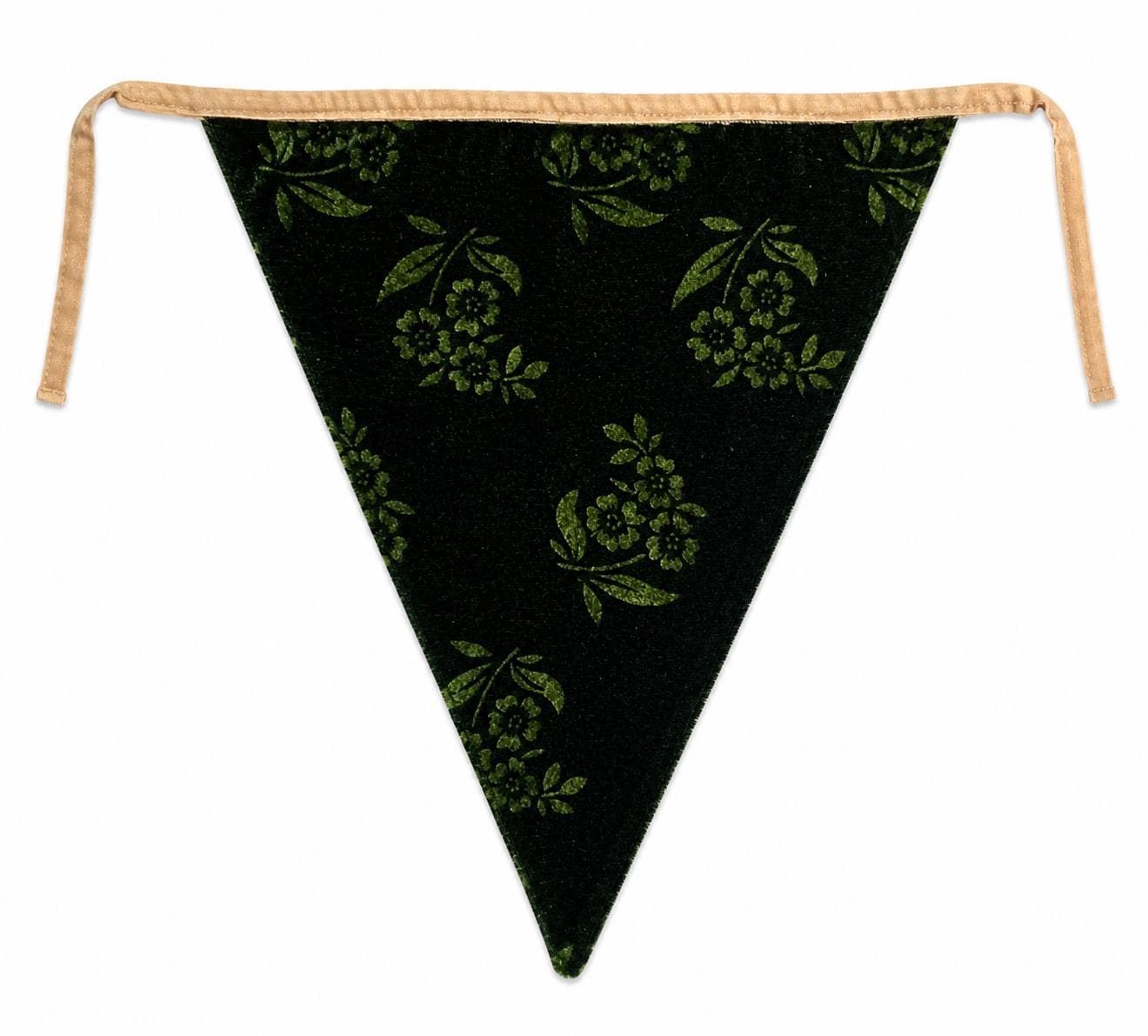 Christmas Velvet reversible Bunting Garland, Primitive Farmhouse Pennant Banner, Red Green Holiday Decor by HOME HEART Brands Made in India
