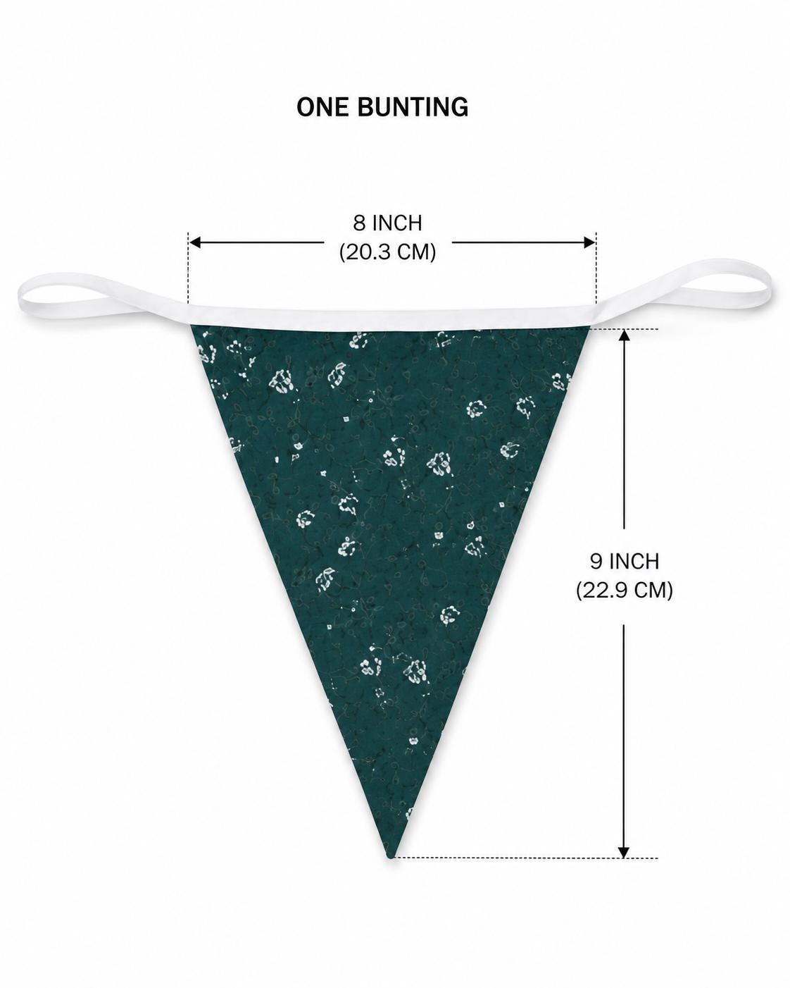 Floral Reversible Bunting Banner | Handmade Pennant Garland | 48", 72" & 96" Lengths | Cottage Decor by HOME HEART Brands (Made in India)