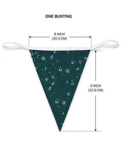 Floral Reversible Bunting Banner | Handmade Pennant Garland | 48", 72" & 96" Lengths | Cottage Decor by HOME HEART Brands (Made in India)