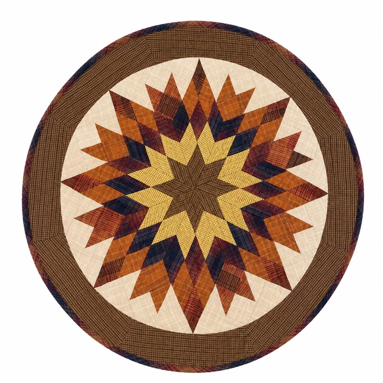 Autumn Leaves Quilted Table Topper Fall Centerpiece Mat, Handmade Patchwork Thanksgiving Table Decor by Home Heart brands (Made in India)