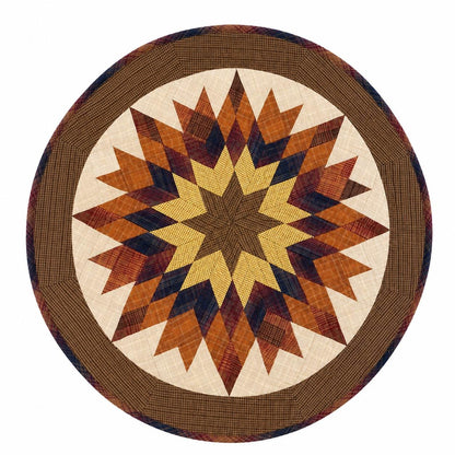 Autumn Leaves Quilted Table Topper Fall Centerpiece Mat, Handmade Patchwork Thanksgiving Table Decor by Home Heart brands (Made in India)