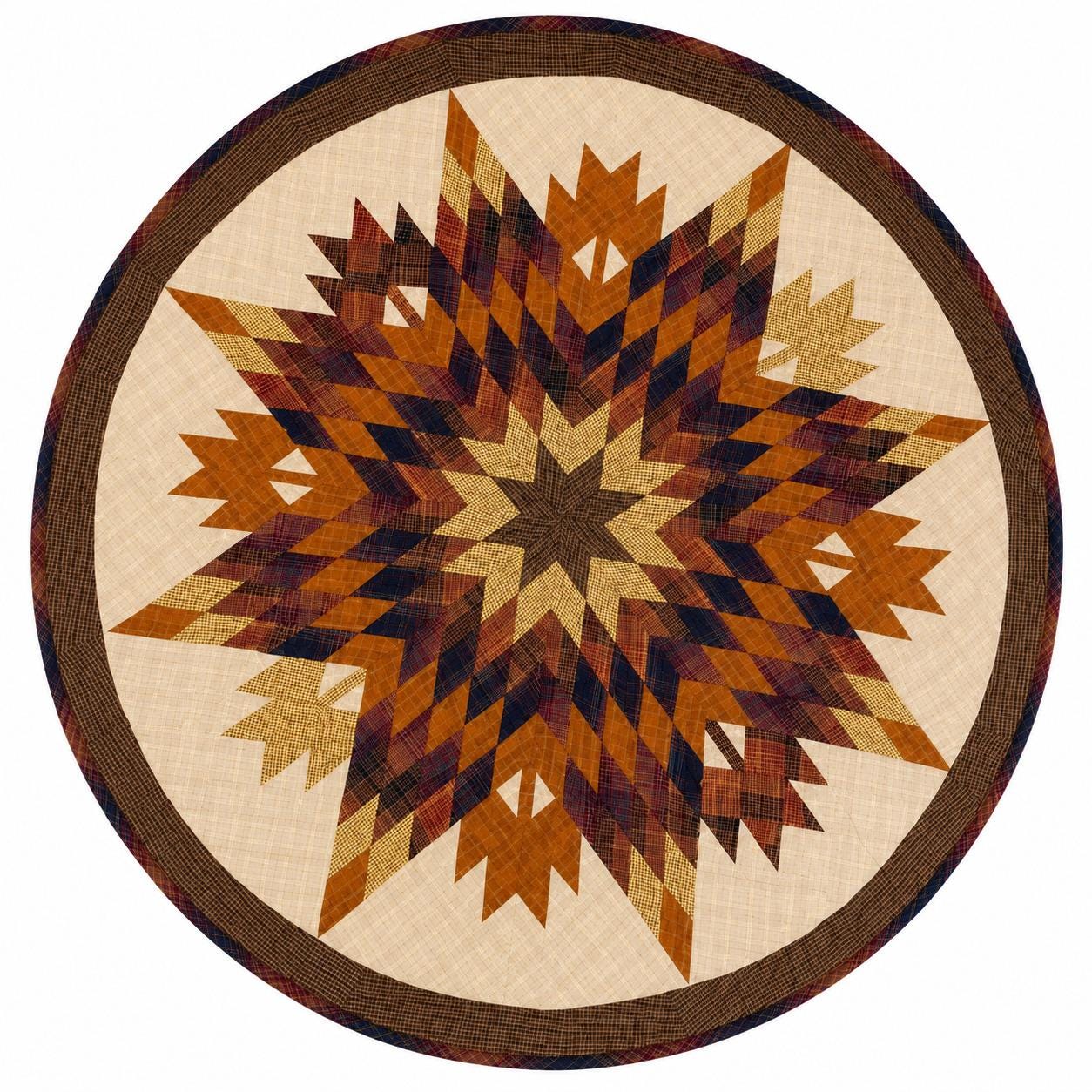 Autumn Leaves Quilted Table Topper Fall Centerpiece Mat, Handmade Patchwork Thanksgiving Table Decor by Home Heart brands (Made in India)