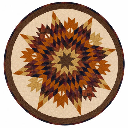 Autumn Leaves Quilted Table Topper Fall Centerpiece Mat, Handmade Patchwork Thanksgiving Table Decor by Home Heart brands (Made in India)