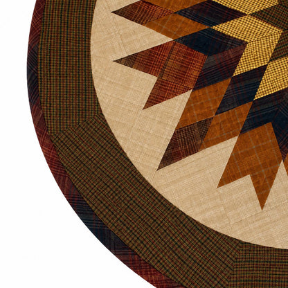 Autumn Leaves Quilted Table Topper Fall Centerpiece Mat, Handmade Patchwork Thanksgiving Table Decor by Home Heart brands (Made in India)