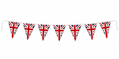 Primitive Union Jack Bunting Garland, British Flag Fabric Pennant Banner, Handmade decor Cotton Bunting by HOME HEART Brands (Made in India)