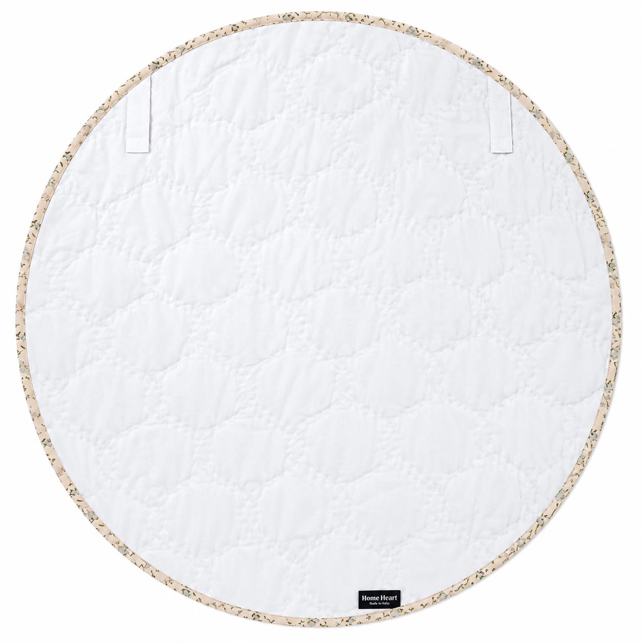 English Garden Hexagon Quilted Table Topper Handmade Floral Patchwork Round Tablemat farm Centerpiece by Home Heart Brands (Made in India)
