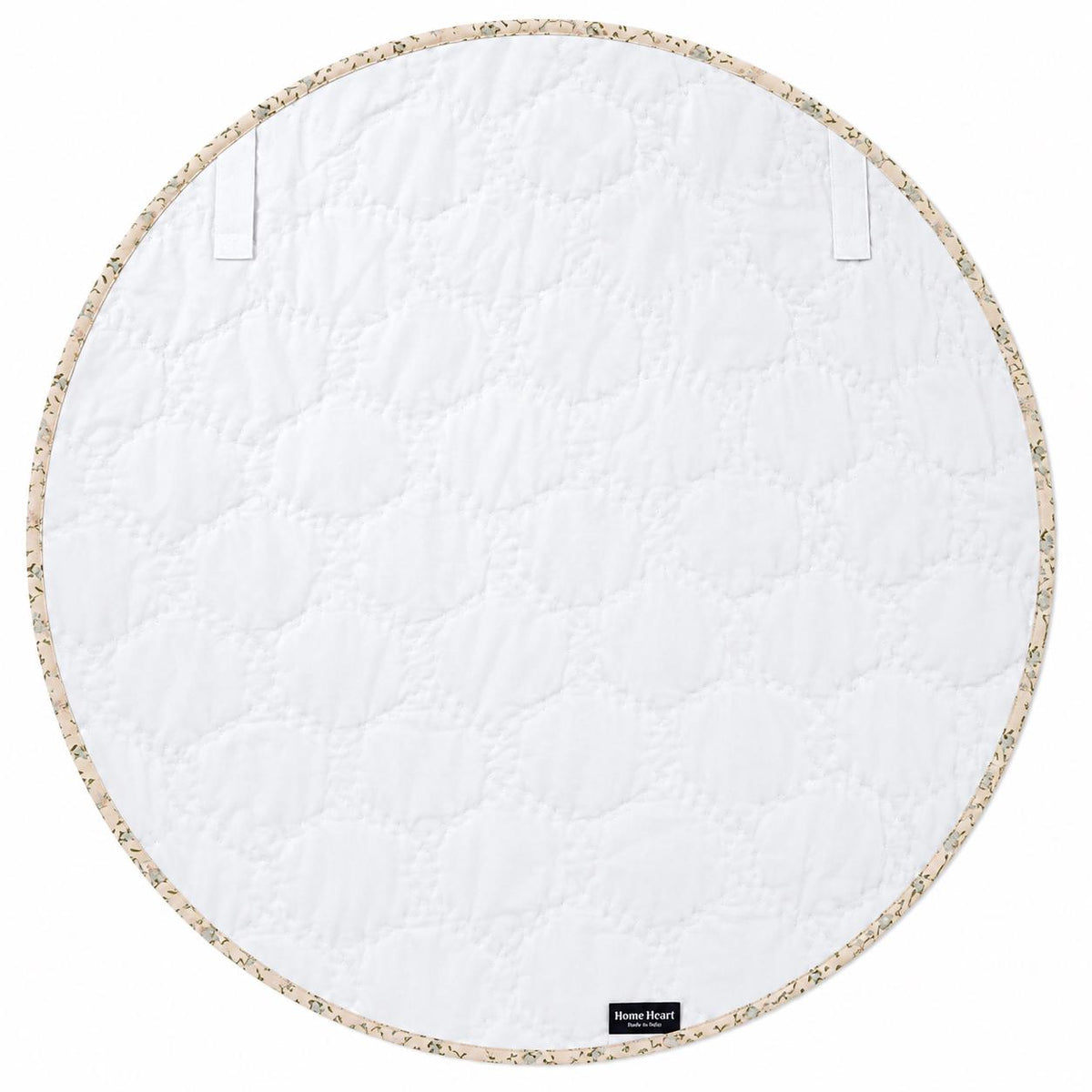 English Garden Hexagon Quilted Table Topper Handmade Floral Patchwork Round Tablemat farm Centerpiece by Home Heart Brands (Made in India)