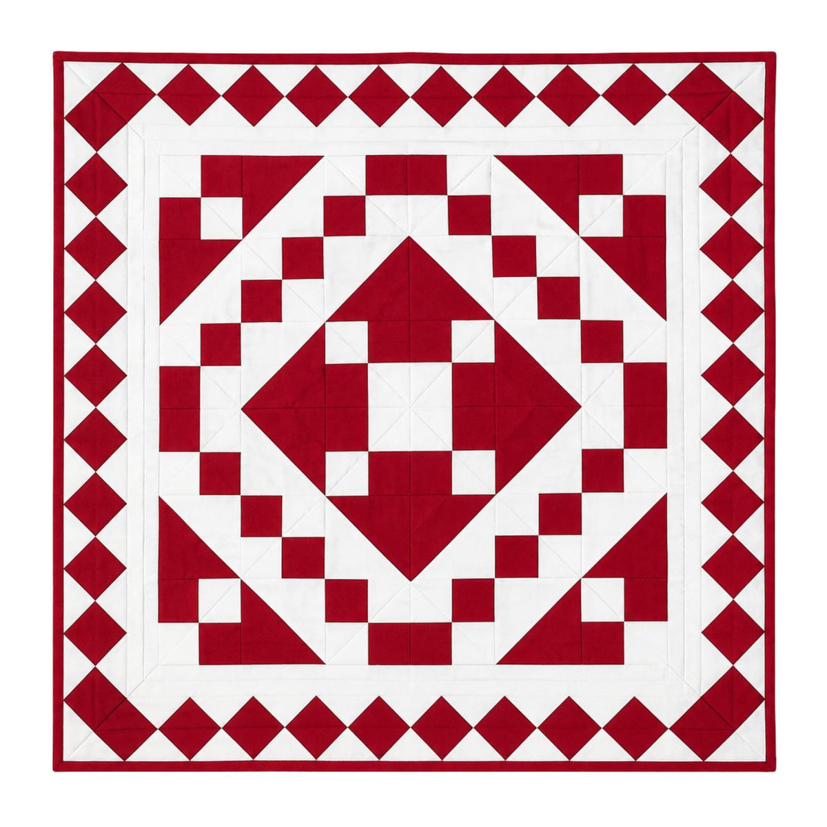 Diamond Chain Quilt Table Topper Quilted Table Topper Handmade Patchwork Wallhanging quilt Centerpiece by Home Heart Brands (Made in India)