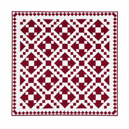 Diamond Chain Quilt Wall Hanging | Handmade Cotton Patchwork | Farmhouse Wall Decor | Baby Quilt | Throw Blanket by HOME HEART Brands