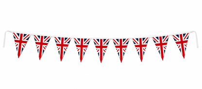 Primitive Union Jack Bunting Garland, British Flag Fabric Pennant Banner, Handmade decor Cotton Bunting by HOME HEART Brands (Made in India)