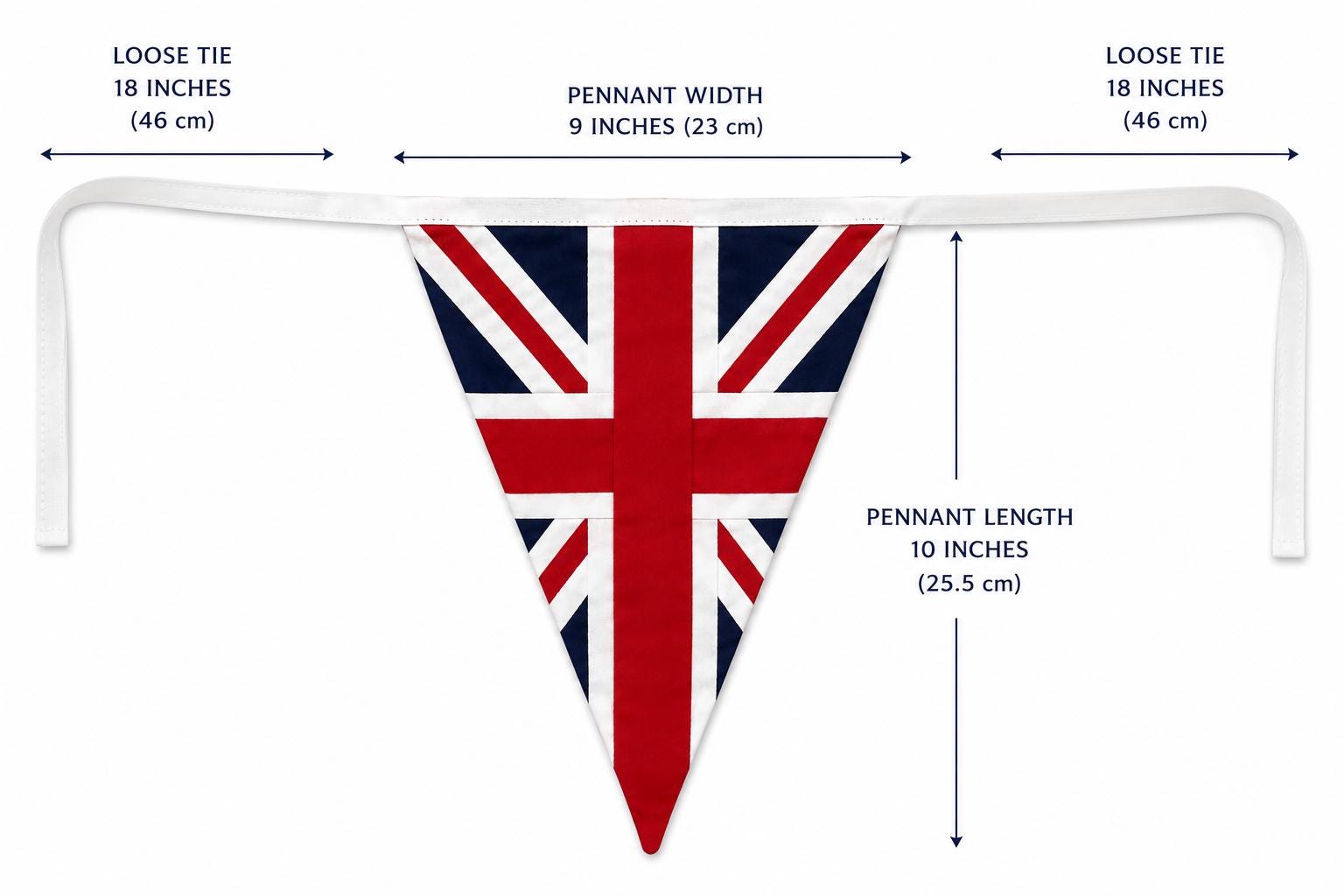 Primitive Union Jack Bunting Garland, British Flag Fabric Pennant Banner, Handmade decor Cotton Bunting by HOME HEART Brands (Made in India)