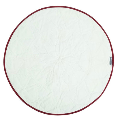 Hand made Hand quilted round Table Topper Rustic Christmas Compass Star Round by Home Heart brands (Made in India)