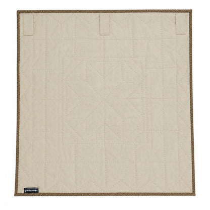 Hand quilted Primitive Diamond Star Patchwork Table Topper Farmhouse Mat Wall Hanging Handmade Quilt Decor by Home Heart (Made in India)