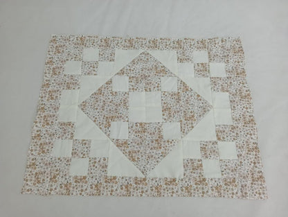 Custom Order for Sharon – 4 Handmade Quilted Table Toppers – Flowered, Log Cabin & Autumn Leaves by HOME HEART Brands Made in India