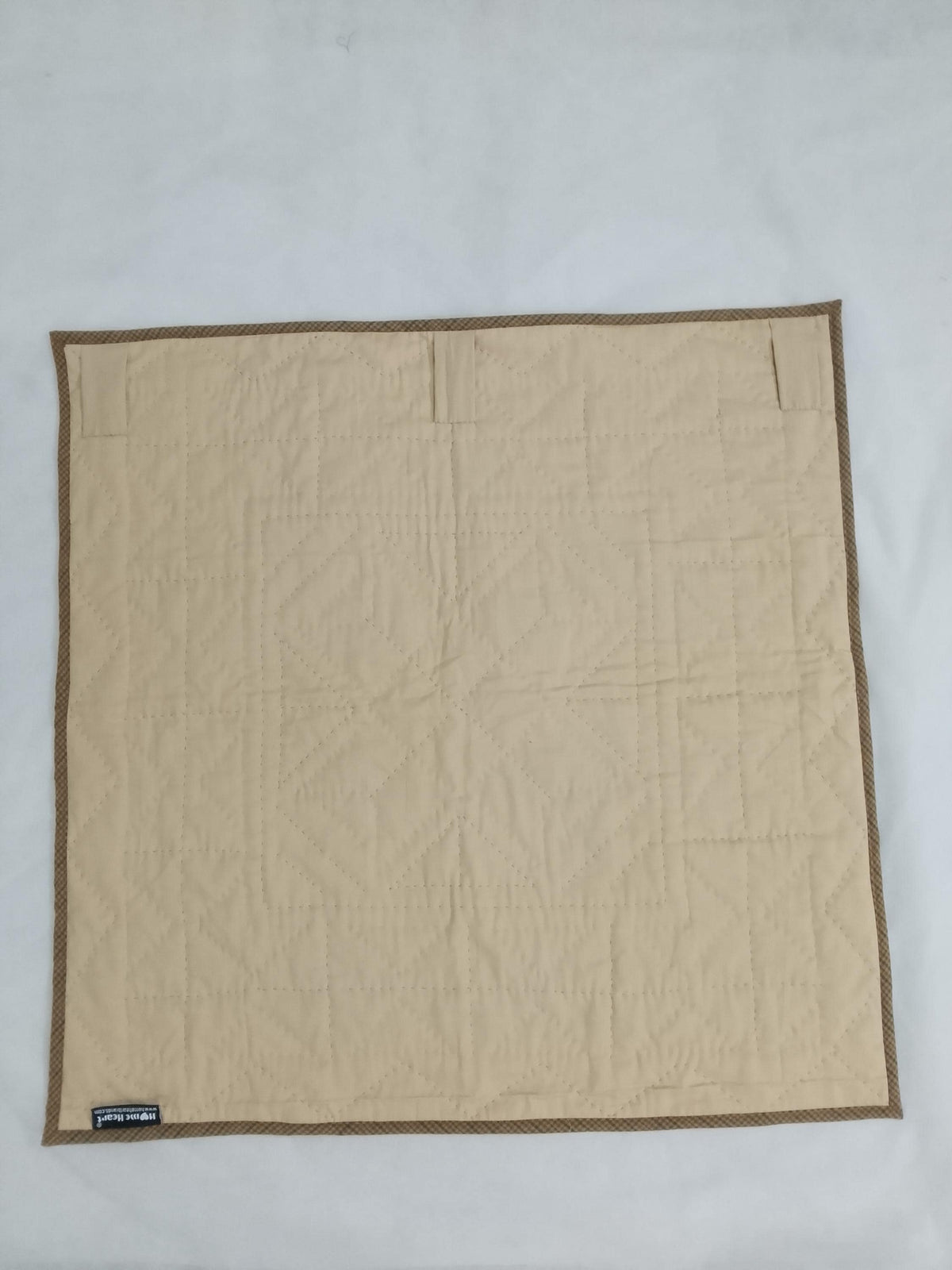 Hand quilted Primitive Diamond Star Patchwork Table Topper Farmhouse Mat Wall Hanging Handmade Quilt Decor by Home Heart (Made in India)