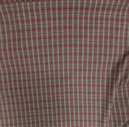 Cranberry Country Plaid Cotton Fabric 42" Wide Rustic Red Plaid Fabric by the Yard, Homespun Material by HOME HEART BRANDS (Made in India)