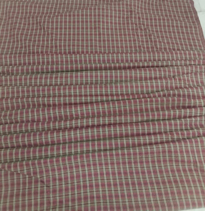 Cranberry Country Plaid Cotton Fabric 42" Wide Rustic Red Plaid Fabric by the Yard, Homespun Material by HOME HEART BRANDS (Made in India)