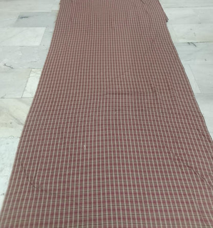 Cranberry Country Plaid Cotton Fabric 42" Wide Rustic Red Plaid Fabric by the Yard, Homespun Material by HOME HEART BRANDS (Made in India)