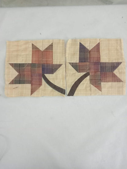 Custom Order for Sharon – 4 Handmade Quilted Table Toppers – Flowered, Log Cabin & Autumn Leaves by HOME HEART Brands Made in India