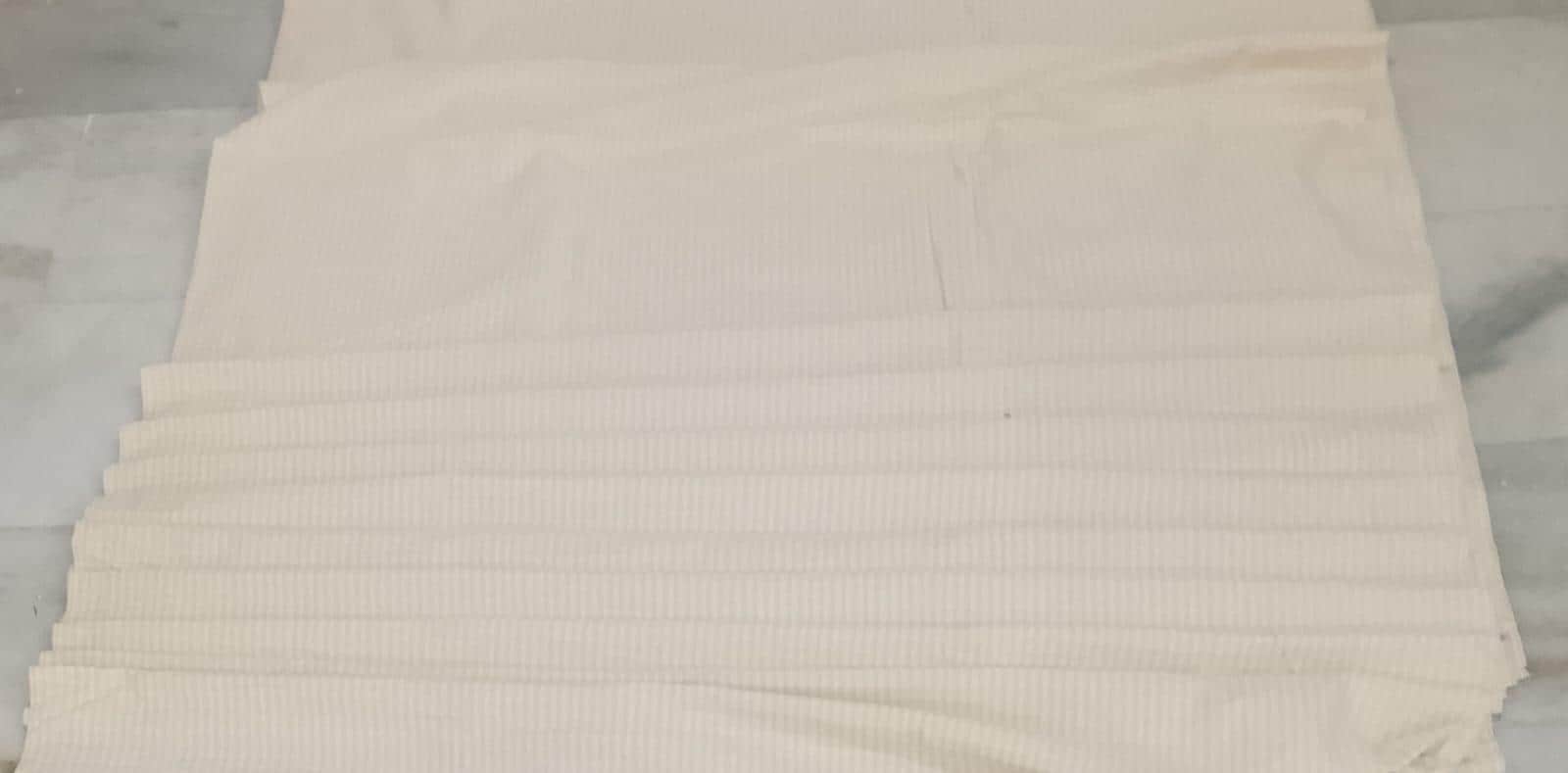 Ivory Cream Country Plaid Cotton Fabric 42" wide Fine Stripe Plaid Fabric by the Yard, Primitive Country Ticking Stripe by HOME HEART