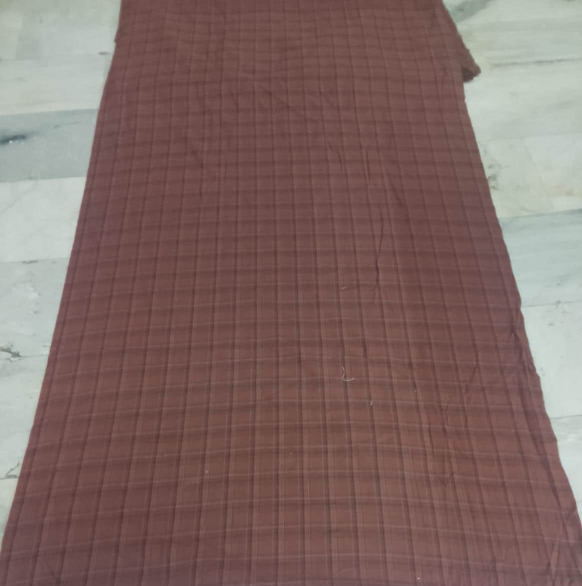 Rustic Brown Plaid Cotton Fabric by the Yard, 42" Wide Country Fabric, Rustic Homespun Material by HOME HEART (Made in India)