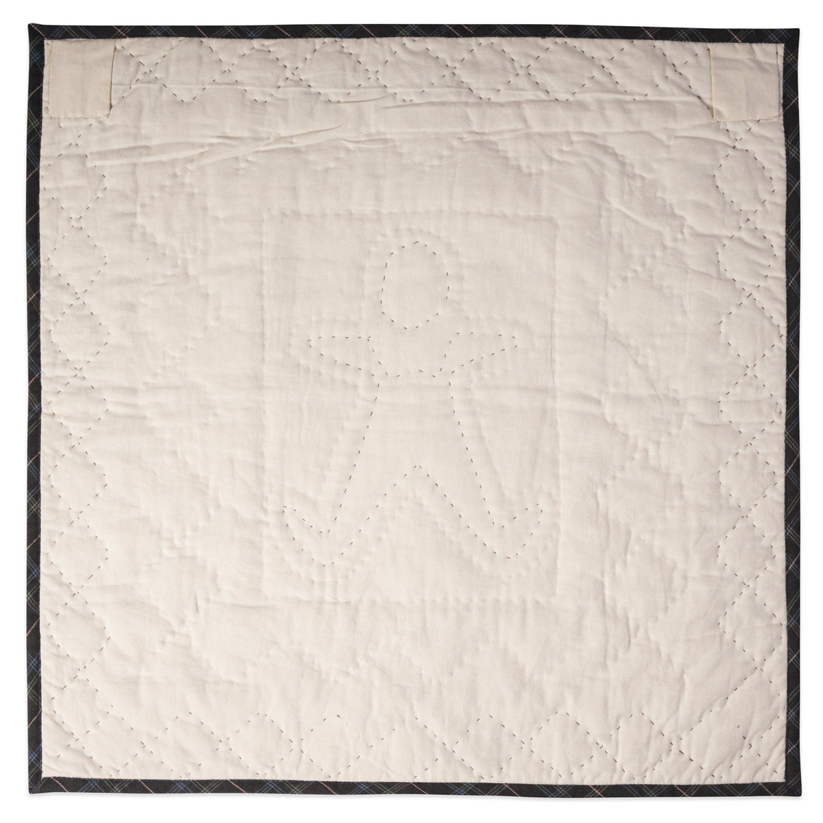 Hand made Hand quilted Throw Quilt, Table Topper 20"x20" ginger man quilt by Home Heart brands (Made in India)