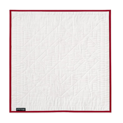 Wall hanging Hand made hand quilted quilt, Throw, Table topper Red Diamond chain square 100% Cotton Heirloom Quality by HOME HEART Brands