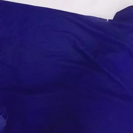 Imperial blue color micro velvet soft fabric 42” wide choose your yard meter in cut collection by HOME HEART Brands (Made in India)