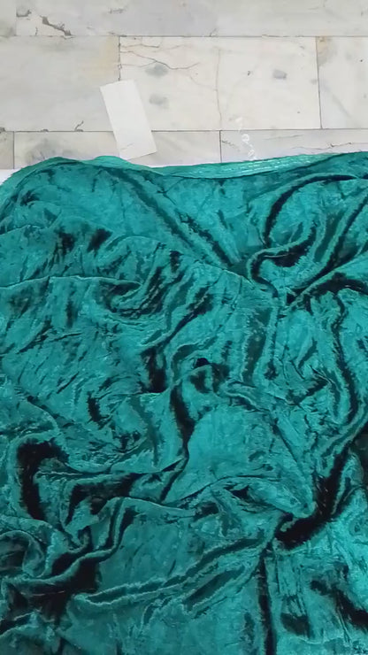 Fabric rayon Velvet Soft Luxe Finish  Elegant 42” wide yard meter in cut collection by HOME HEART Brands (Made in India)