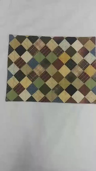 Pillow sham Quilted Vintage Country Check patchwork case ,Pillow Cover