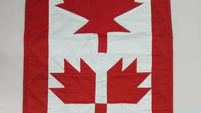 Table runner hand quilted patchwork Table Runner Toppers Canada Flag Bear Paw Quilt Cotton Handmade by HOME HEART Brands (made in INDIA)