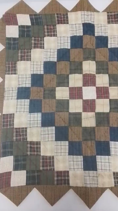 Make to order: Trip Around the World Zig Zag Hand Quilted Bedspread Quilt, Country Patchwork  Bedding by HOME HEART BRANDS (Made in India)