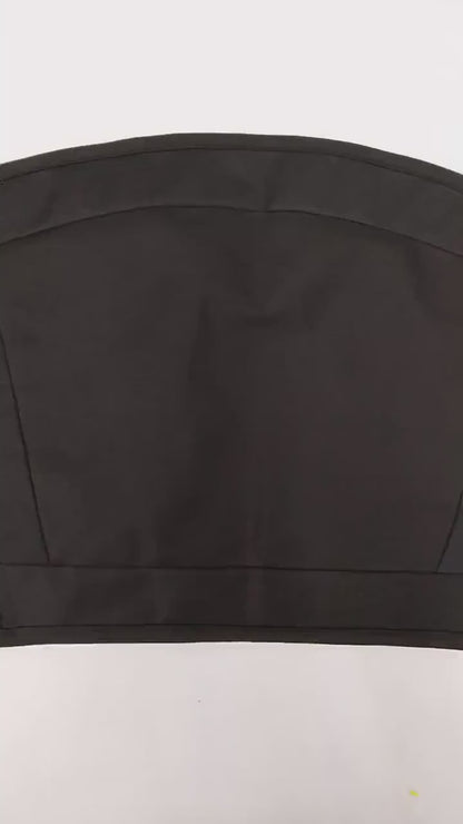 Wedge  placemat, Trivet, table mat Black Fan-Shaped Wedge Duck Cotton sturdy Canvas  10oz(310 gsm)  by HOME HEART Brands( Made in India)