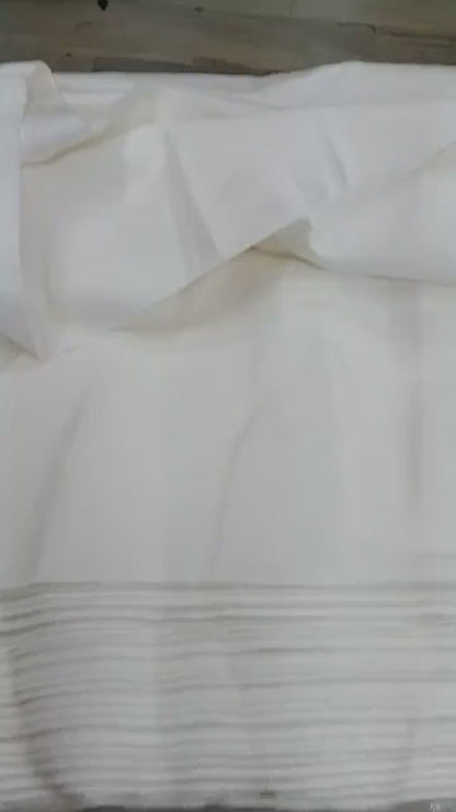 OffWhite Cotton Twill Fabric  58” Wide 490 GSM Ventana Twill Heavyweight Durable yard in cut collection by HOME HEART Brands (Made in India)