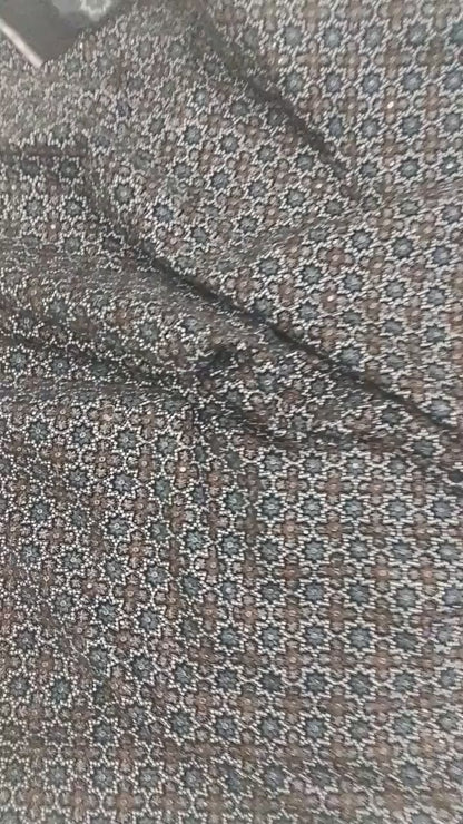 Star Embroidered black Velvet Fabric Luxury geometric design Upholstery  Fabric for Sofa Cushion by Home Heart Brands INDIA