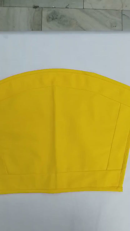Wedge  placemat, Trivet, table mat yellow Sunny Citrus Duck Cotton sturdy Canvas  10oz(310 gsm)  by HOME HEART Brands( Made in India)