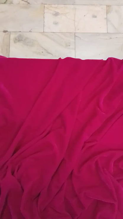 Ruby Pink Micro Velvet Fabric: Soft Upholstery, 42" Wide