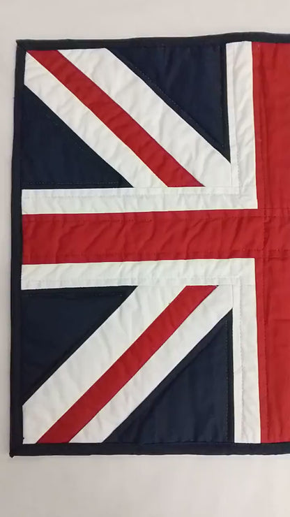 Table runner quilted patchwork Table Runner & Toppers Union Jack British Flag Handmade Cotton Patchwork  by HOME HEART Brands(made in INDIA)