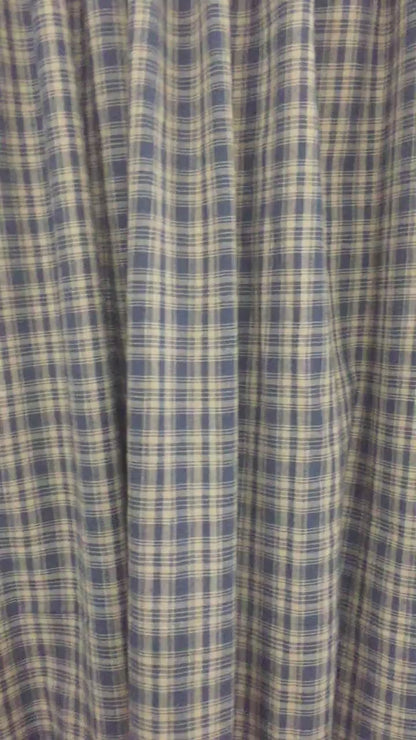 Plaid check valance panel Primitive Country black & beige Window Treatment Panels Check valance by HOME HEART Brands (Made in India)